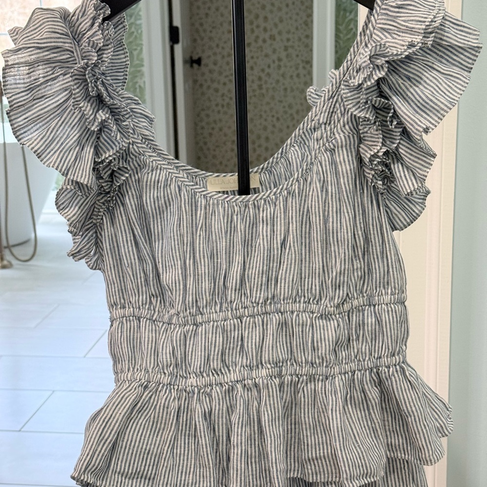 Ulla Johnson Blue And White Patterned Set - image 2